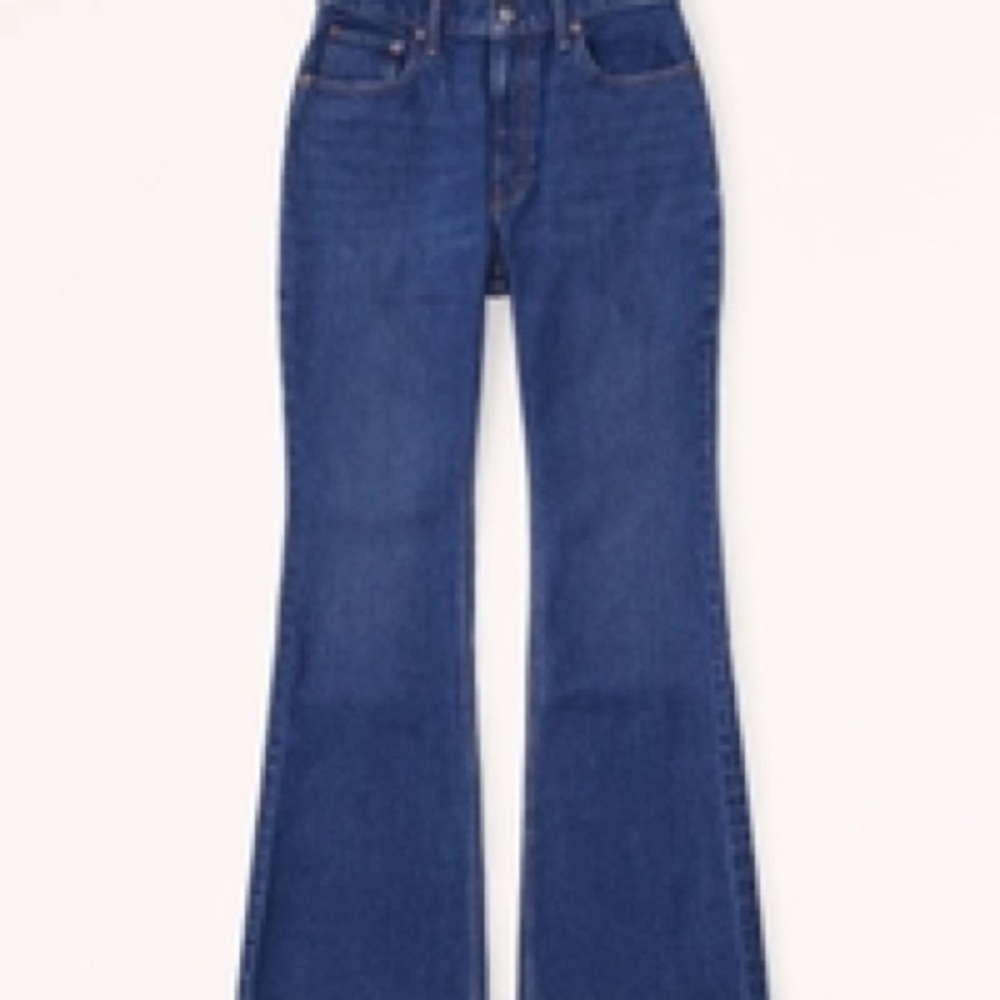 Abercrombie & Fitch Dark Blue High-Rise Wide-Leg Jeans